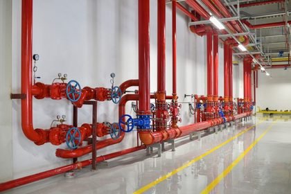 Fire protection piping and control valves
