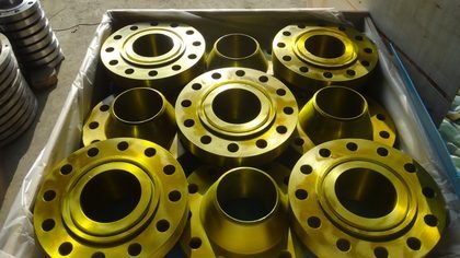 Crated weld-neck flanges
